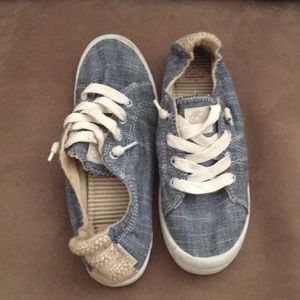 Roxys comfortable Denim textile shoes